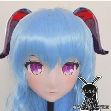 (RB2143)Full Head Quality Handmade Female/Girl Resin Japanese Anime Cartoon Character Cosplay Ganyu Kigurumi Mask (RB2143)Full Head Quality Handmade Female/Girl Resin Japanese Anime Cartoon Character Cosplay Ganyu Kigurumi Mask